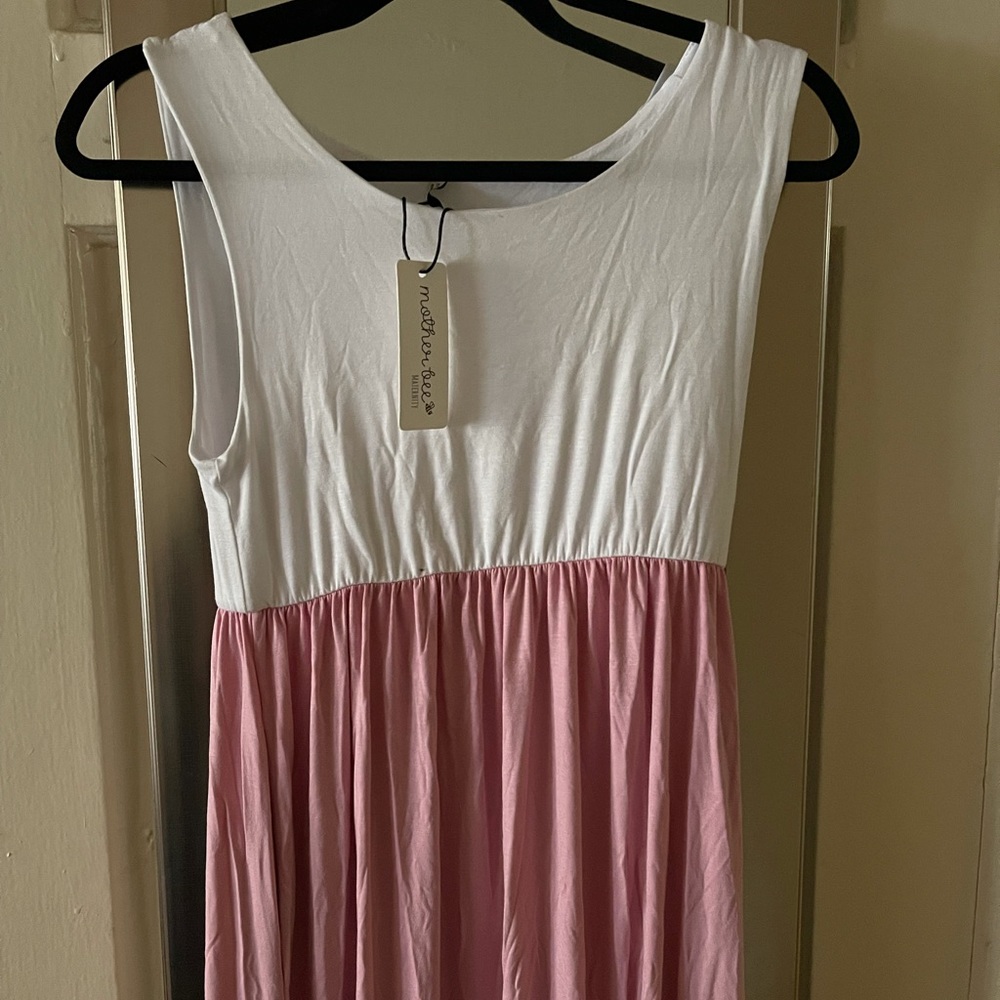 Brand new maternity color block maxi dress